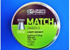 Diabolky Match LIGHT WEIGHT olověné ráže 4,5mm 500ks (JSB)